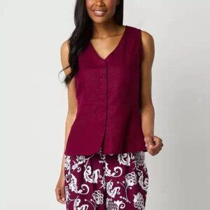 Liz Claiborne Sleeveless Peplum Top